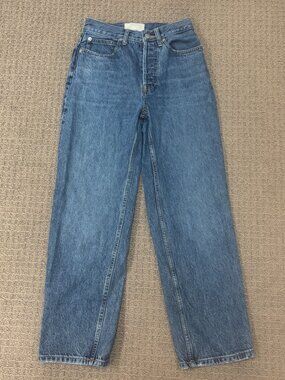 Everlane Jeans 24X26 Button Fly 90s Way Organic Cotton Straight Cropped Casual